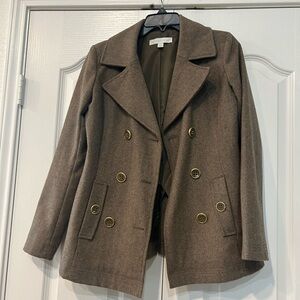 New York & Company Brown Pea Coat